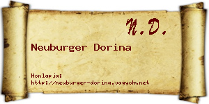 Neuburger Dorina névjegykártya
